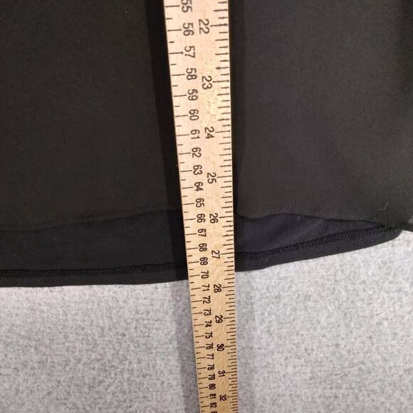 Ann Taylor LOFT Tank Top Womens Sz M Black Floral Embroidered Multicolor Ruffle - Picture 4 of 11